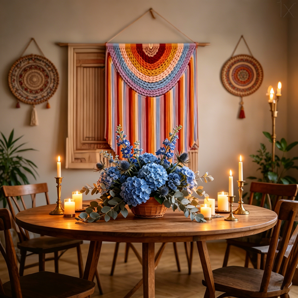 Boho Chic Macramé Woven Wall Art with Fringe Accents – flowerva.store