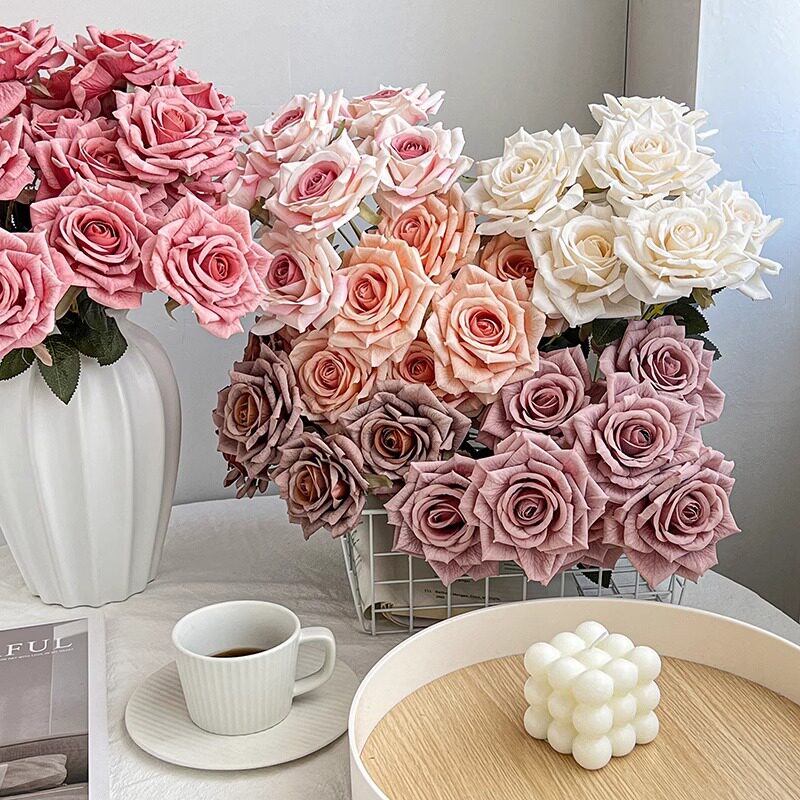 Flowerva  Cappuccino-Hued Premium Faux Rose