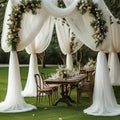 Flowerva Wedding Tulle Drape Fabric for Outdoor Wedding &amp; Party Decoration