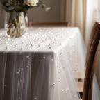 Flowerva Pearl Tulle Table Runner