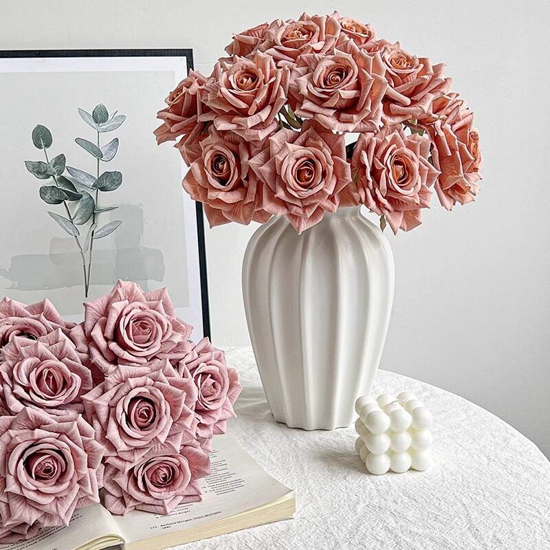 Flowerva  Cappuccino-Hued Premium Faux Rose