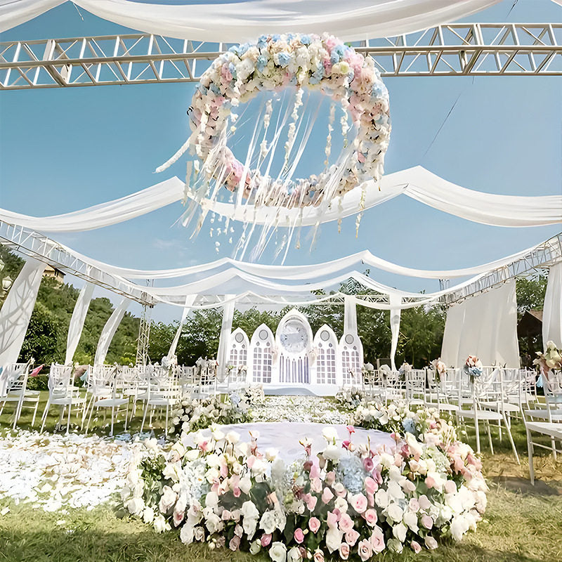 Flowerva  Elegant Tulle Draping Fabric