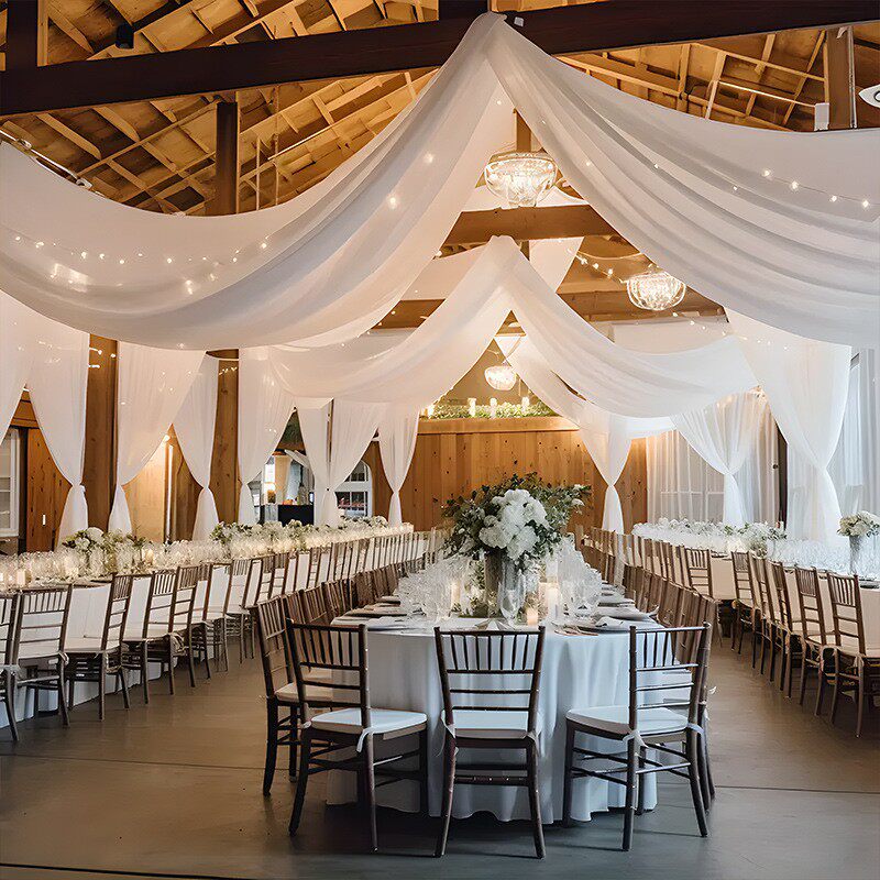 Flowerva  Elegant Tulle Draping Fabric