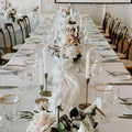 Flowerva Crinkle Cheesecloth Table Runner for Wedding & Party Decor