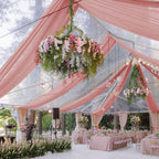Flowerva  Elegant Chiffon Arch Drapes
