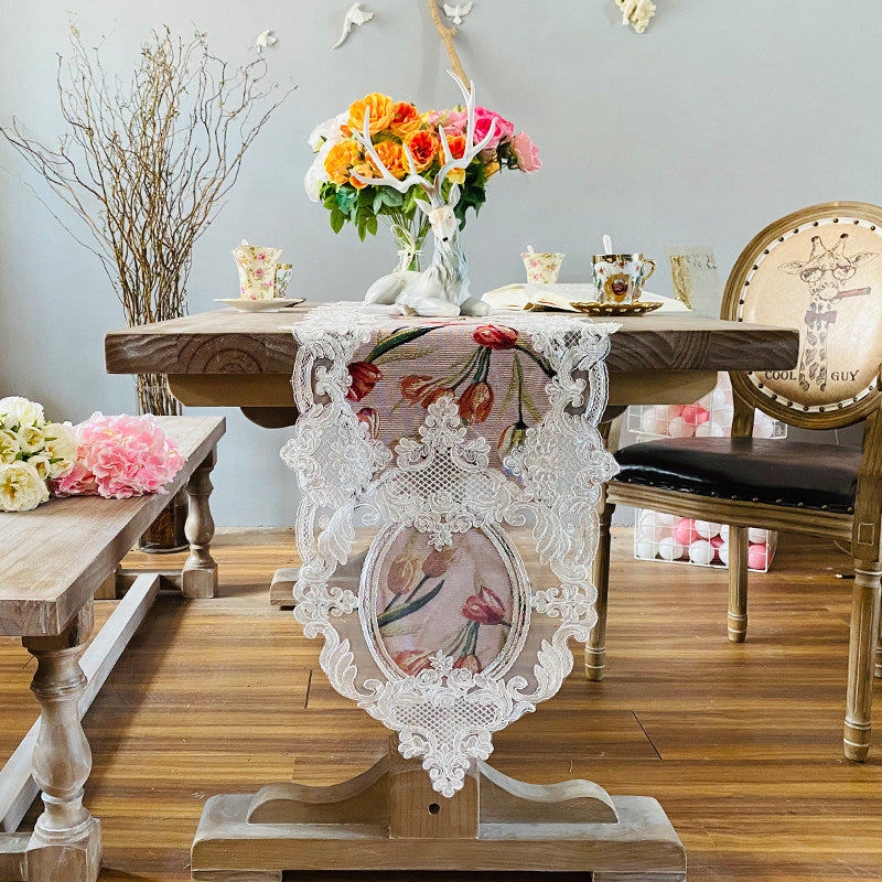 Luxury European Lace Table Runner