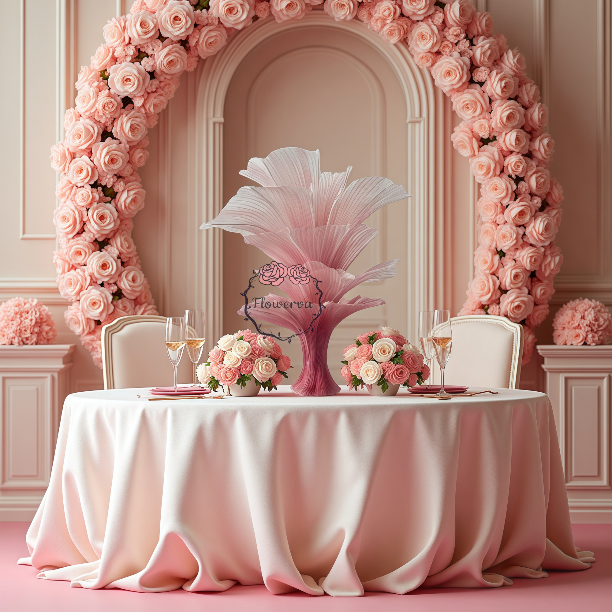 Clearance Flash Sale|Flowerva "Romantic Light" Table Flower