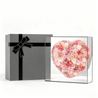 Flowerva Mirrored Heart Bloom Keepsake Box Premium Decor