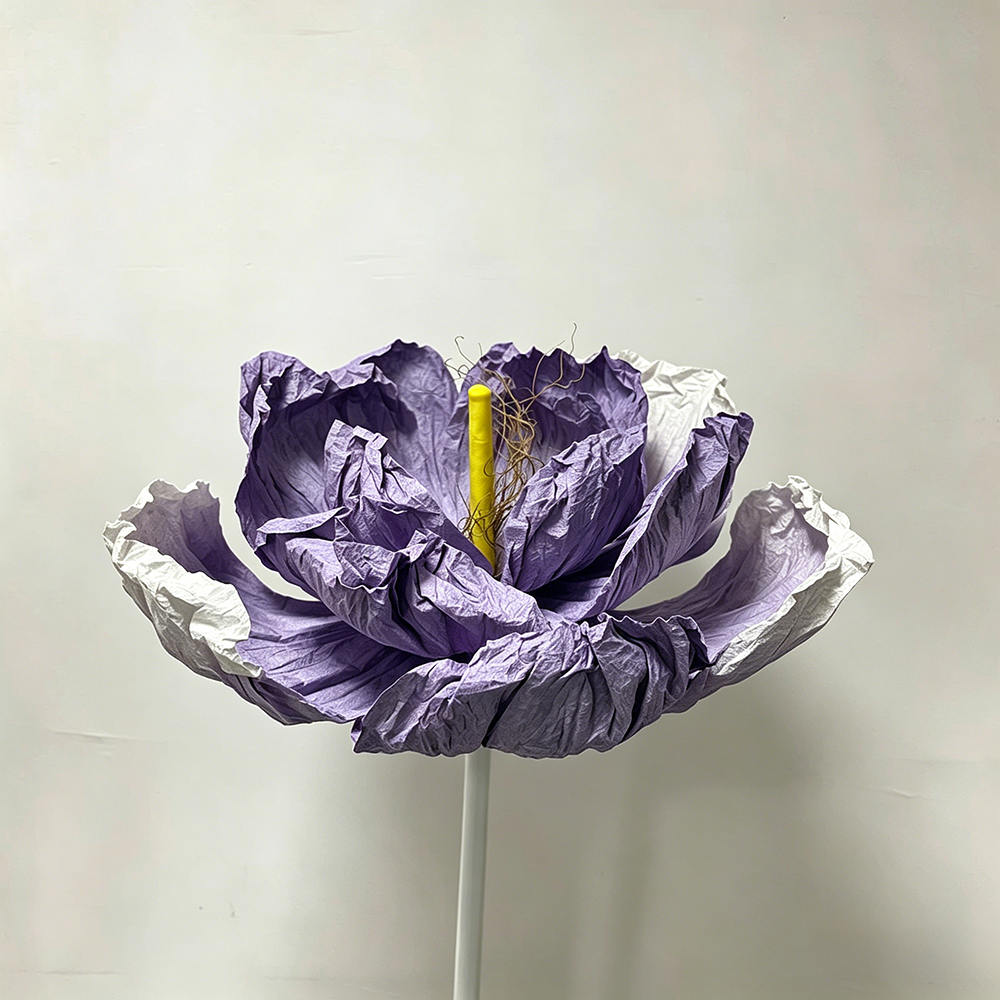 Flowerva Purple Crinkle Contour Premium Decor