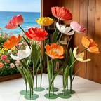 Flowerva Standing Poppy Aura Sculpture Premium Decor