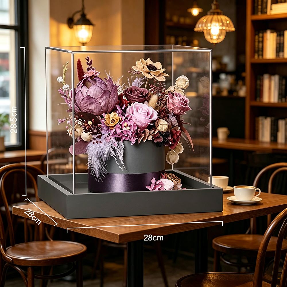 Flowerva Ruby & Burgundy Rich-Tone Centerpiece Premium Decor
