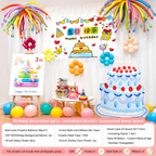 Flowerva Kids Birthday Party Balloon Decorations Scene Layout Set