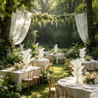 Flowerva White Aura Pleat Table Flower