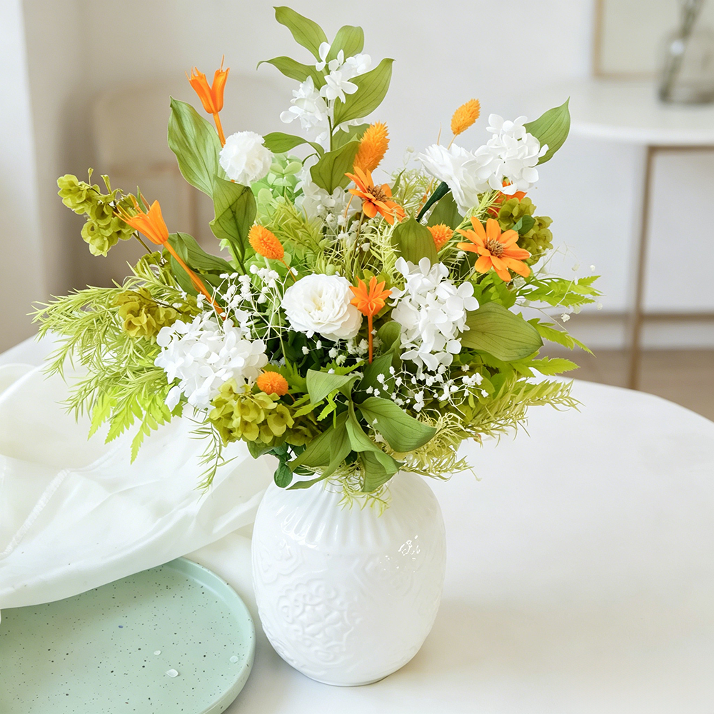 Flowerva Bright Everlasting Vase Arrangement Premium Decor