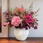 Flowerva Voluminous Hydrangea Vase Arrangement Premium Decor