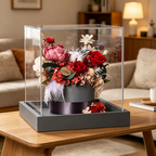 Flowerva Ruby & Burgundy Rich-Tone Centerpiece Premium Decor