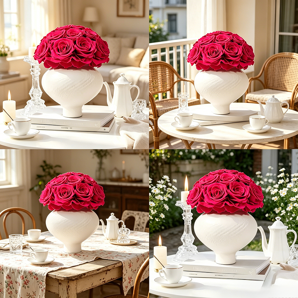 Flowerva Vibrant Sphere Vase Premium Decor
