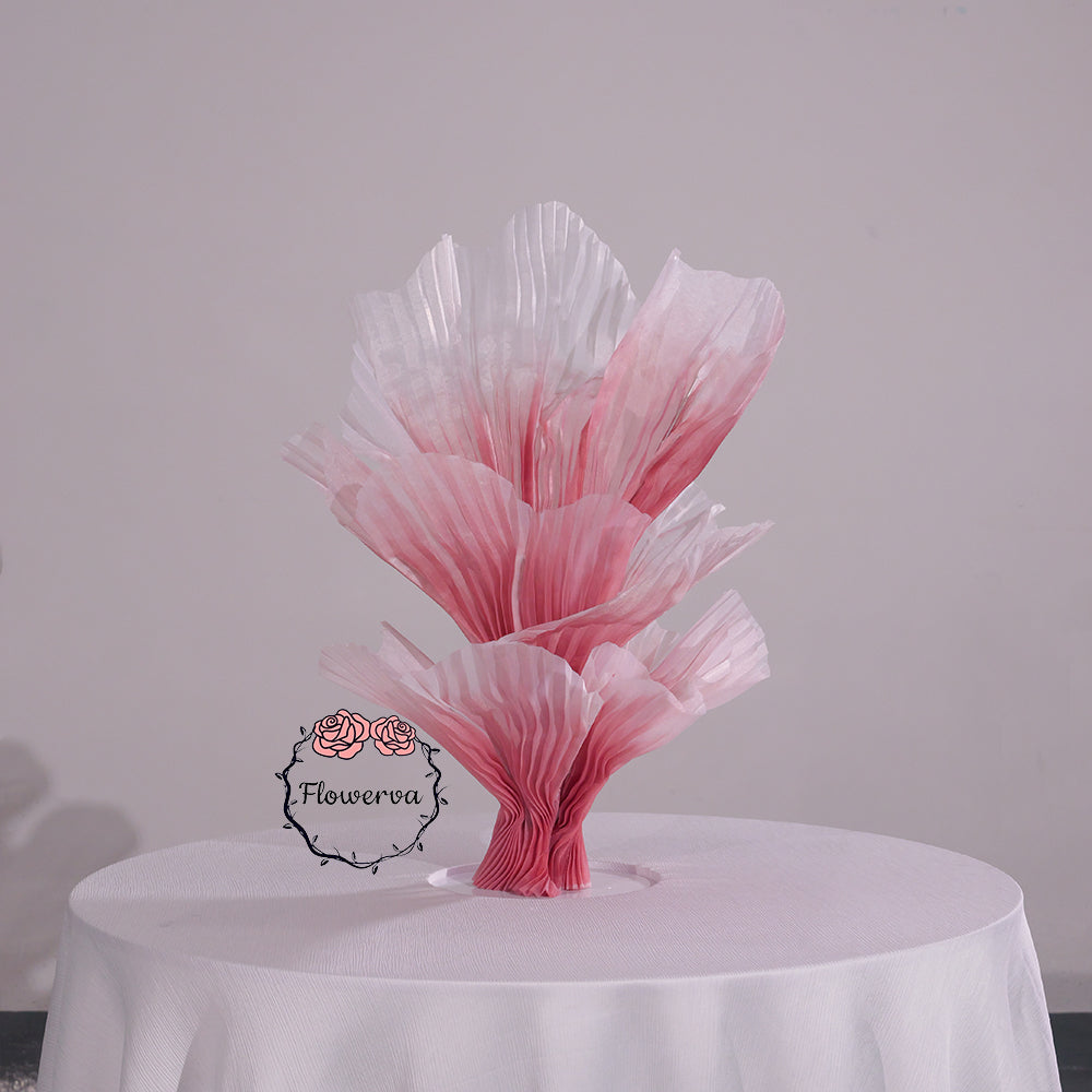 Flowerva Aura Pleat Sculpture Collection Table Flower