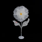 Flowerva Fluffy & Airy White Fabric Flower