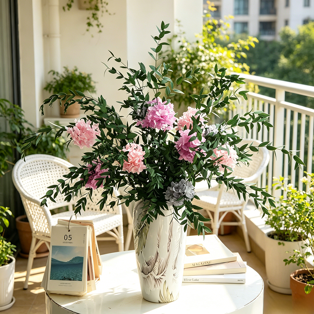 Flowerva Balanced Everlasting Vase Arrangement Premium Decor