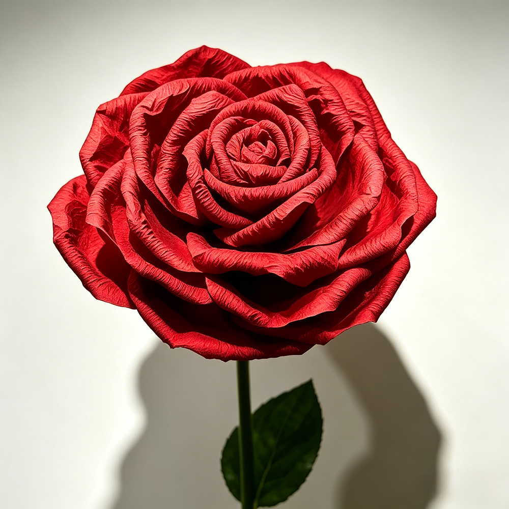 Flowerva Blazing Crimson Rose Premium Flower
