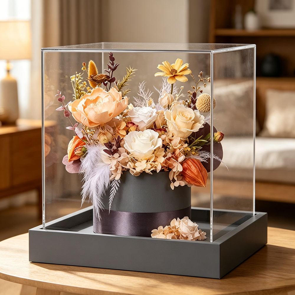 Flowerva Blush & Ivory Neutral-Tone Display Premium Decor