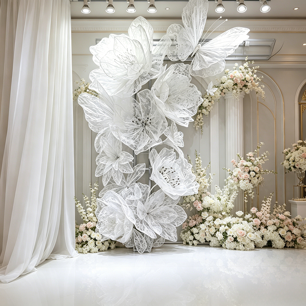 Flowerva Lace Silhouette Form Art Installation