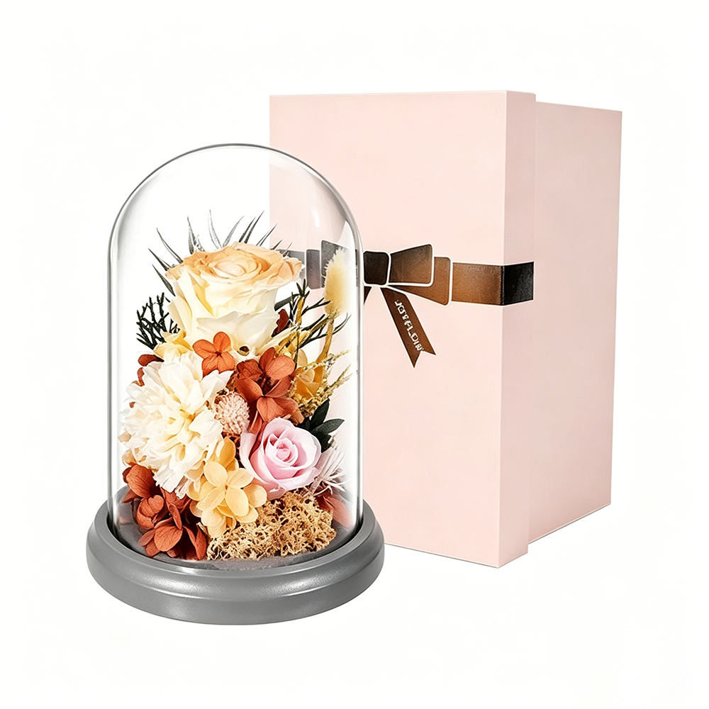 Flowerva Dome Preserved Floral Arrangement Premium Decor