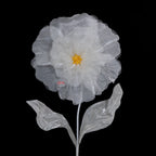 Flowerva Fluffy & Airy White Fabric Flower