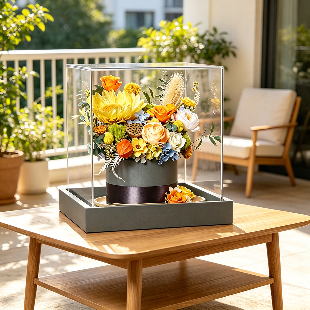 Flowerva Citrus & Sky Vibrant-Tone Display Premium Decor