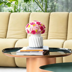 Flowerva Daisy Sphere Vase Arrangement Premium Decor