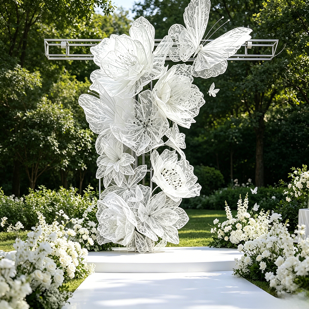 Flowerva Lace Silhouette Form Art Installation