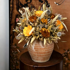 Flowerva Sunflower Terracotta Vase Arrangement Premium Decor