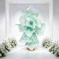 Flowerva Gradient Green Veil Form Art Installation (Without Base)