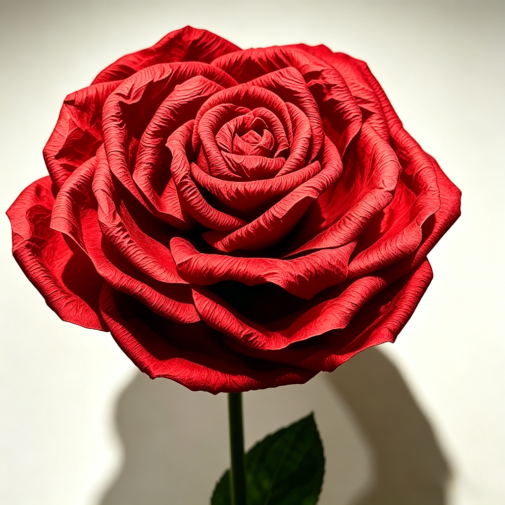 Flowerva Blazing Crimson Rose Premium Flower
