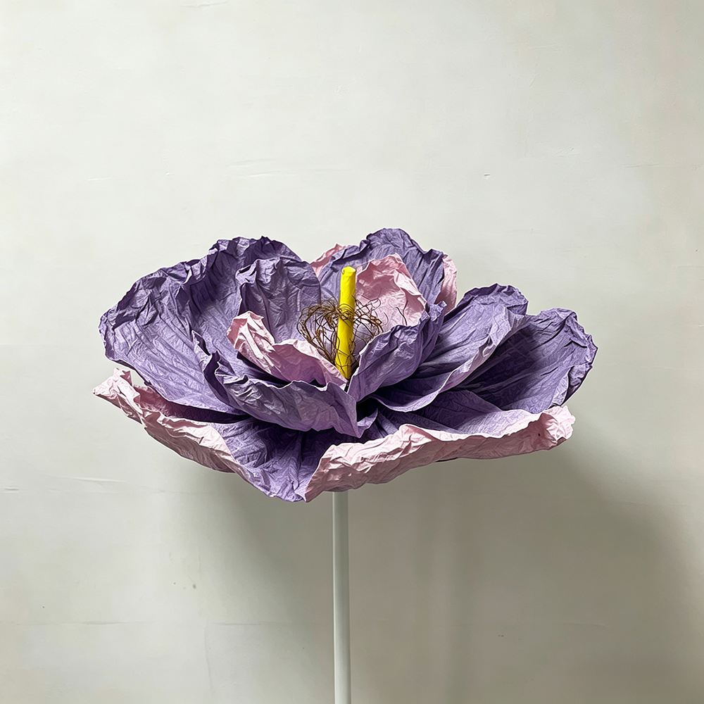 Flowerva Purple Crinkle Contour Premium Decor