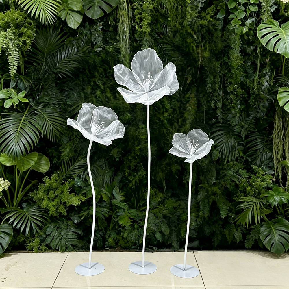 Flowerva Sheer Pearlescent Rhythm Premium Decor