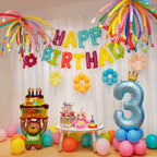 Flowerva Kids Birthday Party Balloon Decorations Scene Layout Set