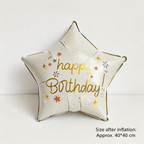 Flowerva Cream Champagne Number Birthday Balloon Set