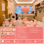 Flowerva Romantic Pink Balloon Set for Proposal & Confession Decoration
