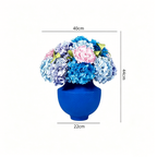 Flowerva Hydrangea Textured Vase Arrangement Premium Decor