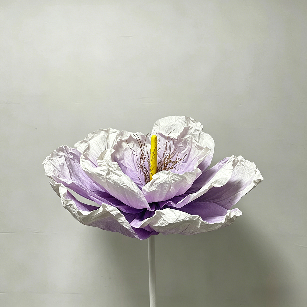 Flowerva Purple Crinkle Contour Premium Decor