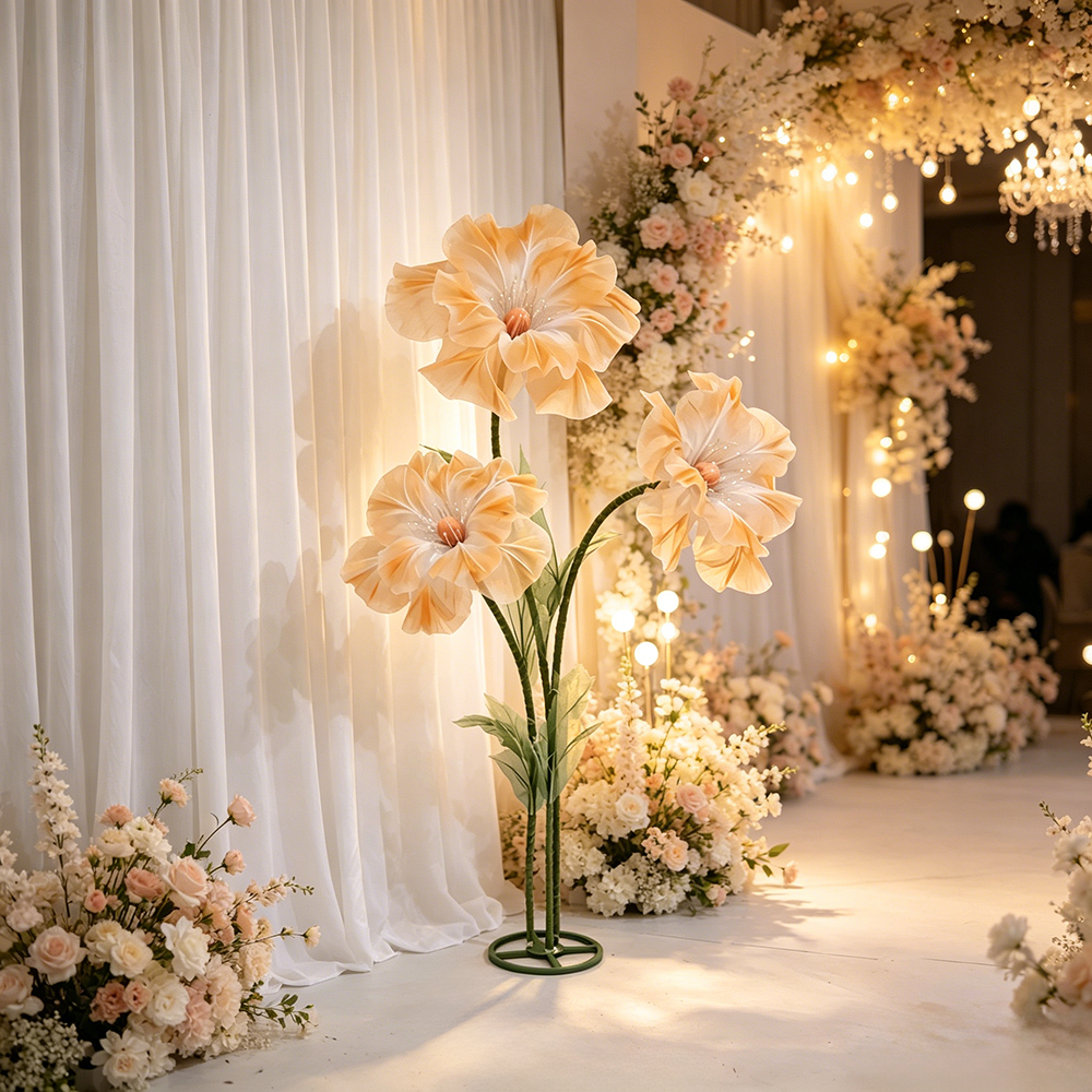 Flowerva Sheer Standing Petal Sculpture Premium Decor