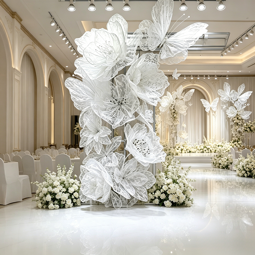 Flowerva Lace Silhouette Form Art Installation