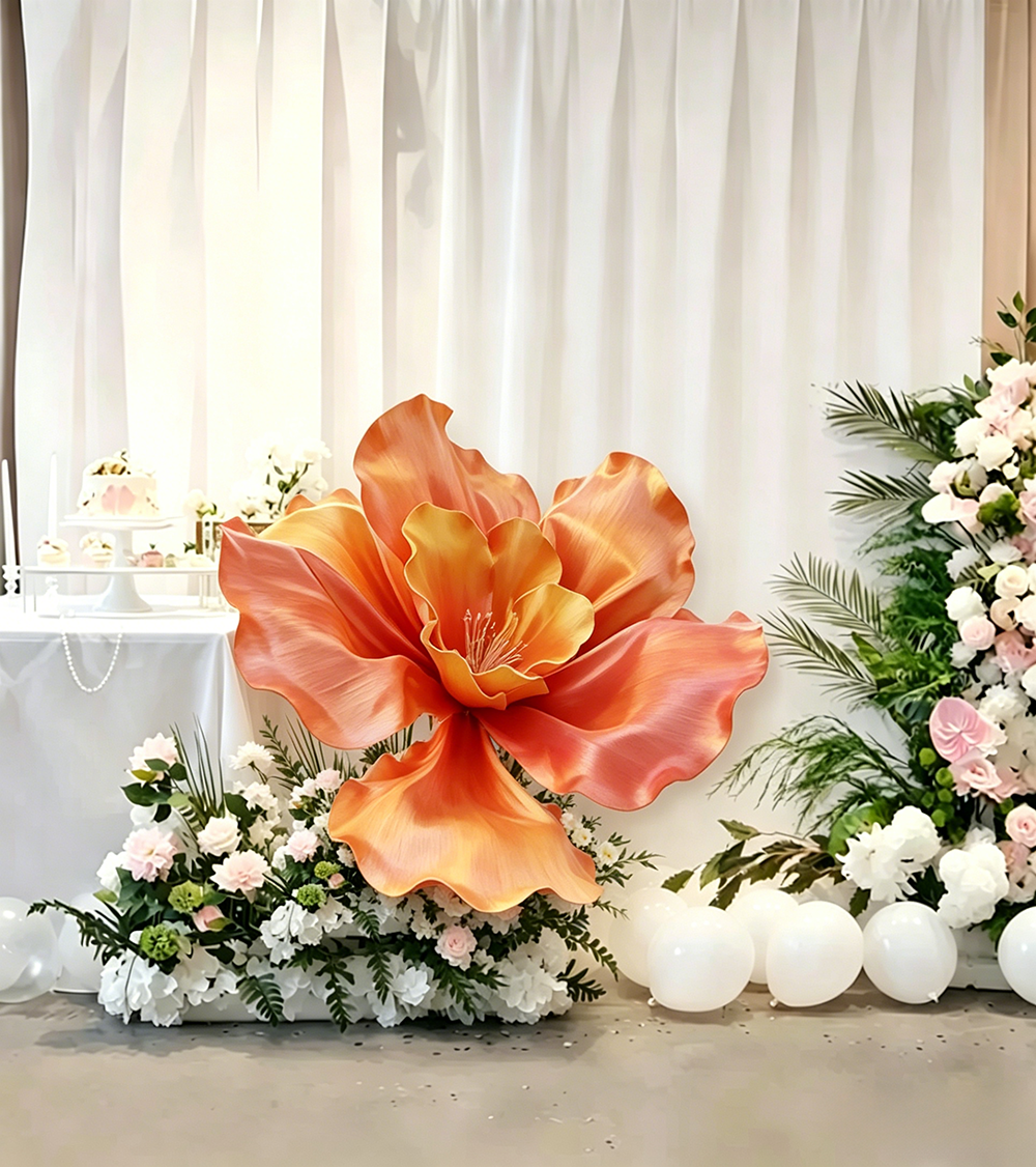 Flowerva Sunset Ember Statement Premium Decor