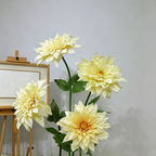 Flowerva Cream Dahlia Bloom Premium Decor