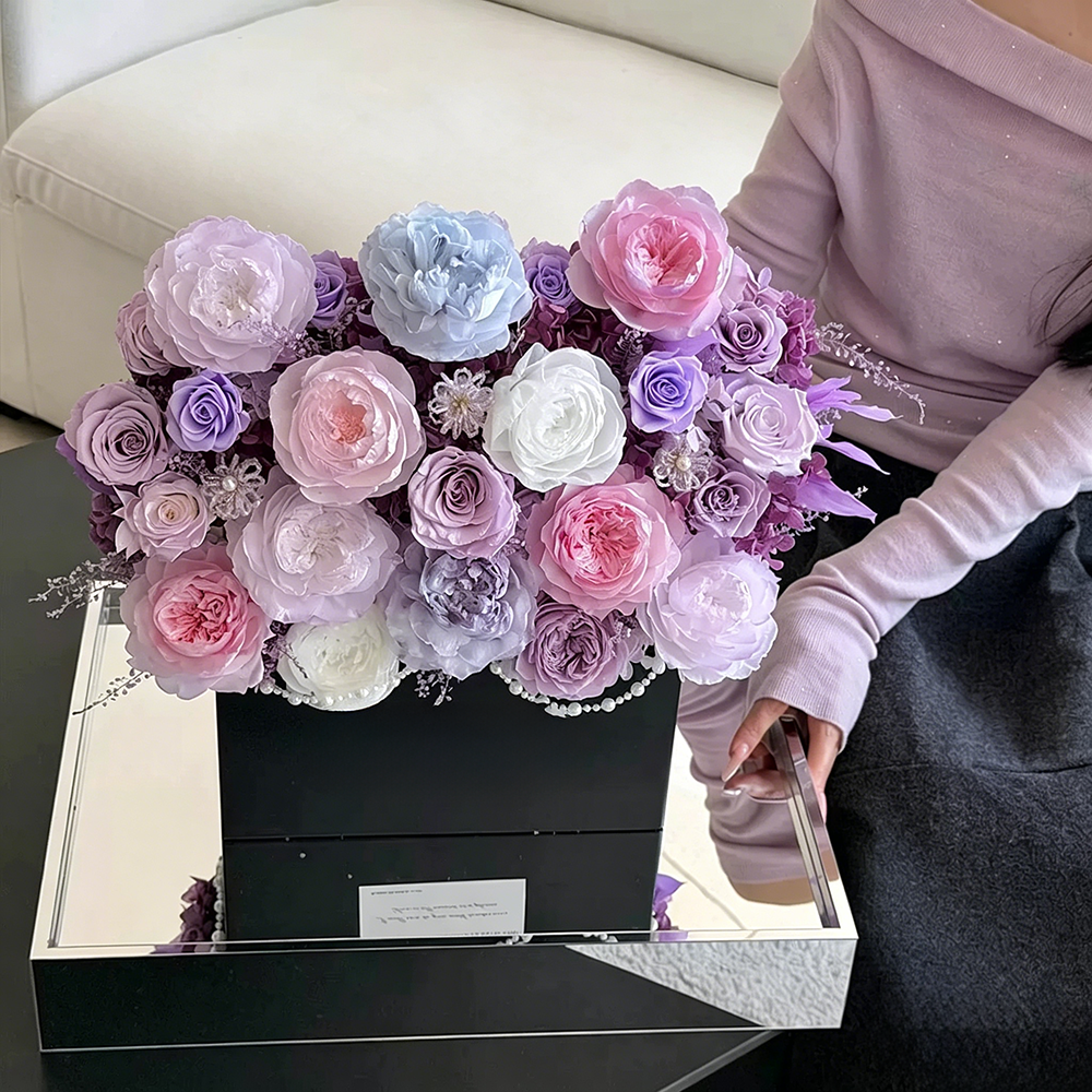Flowerva Cottage Bloom Vase Arrangement Premium Decor