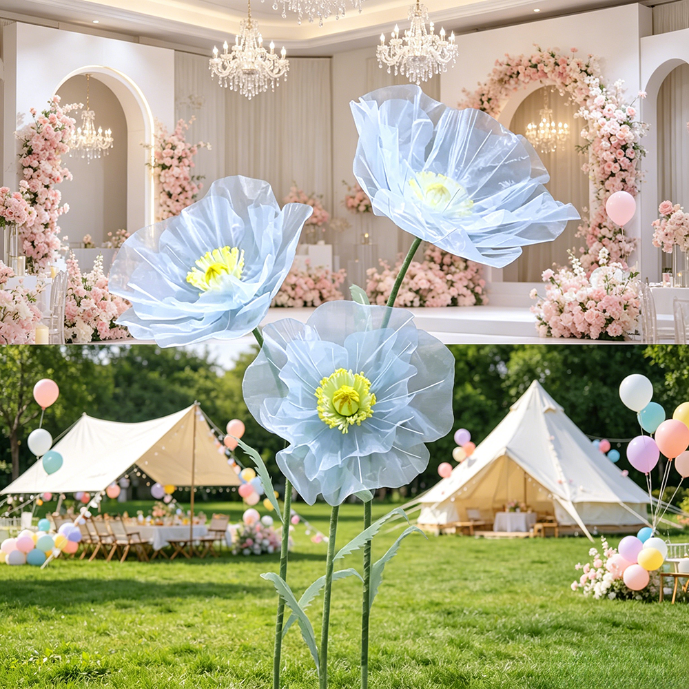 Flowerva Sheer Petal Sculpture Premium Decor