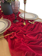 Flowerva  New Wedding Emerald Green Velvet Table Runner, for Birthday, Dinner &amp; Party Decor
