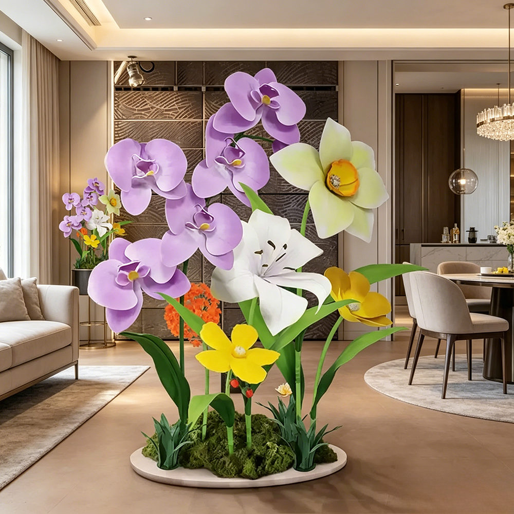 Flowerva Lavender Orchid Contour Set Premium Decor